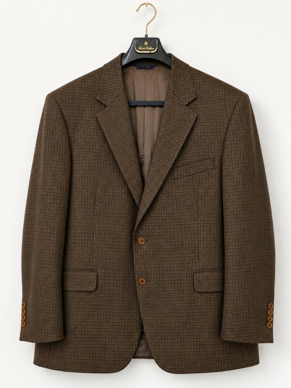 Brooks Brothers 1818 Madison Brown Houndstooth Blazer – Classic Tailored